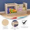 Flash Furniture Bright Beginnings Commercial Grade Modular Double Sided 2 Tier Wooden Classroom Book Display Shelf with Transparent Storage Bin, Natural MK-KE20789-GG - alternate 4